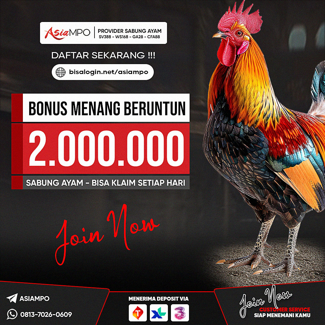 ASIAMPO LAPAK RESMI SABUNG AYAM ONLINE BONUS RP 2.000.000